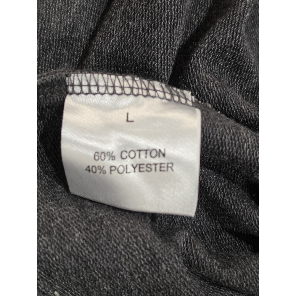 Jane Delancey Gray Crewneck Sweatshirt Women's Large 3/4 Sleeve Button Cuff... - Picture 7 of 11